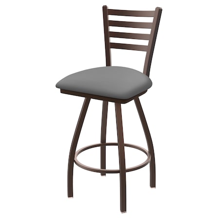 Holland Bar Stool Co 25" Swivel Counter Stool, Brnz Finish, Canter Grey Seat X410
